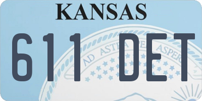 KS license plate 611DET