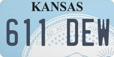 KS license plate 611DEW