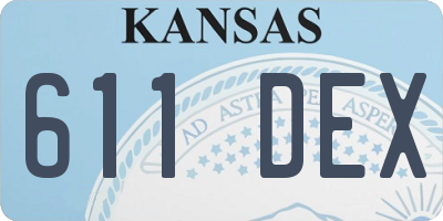 KS license plate 611DEX