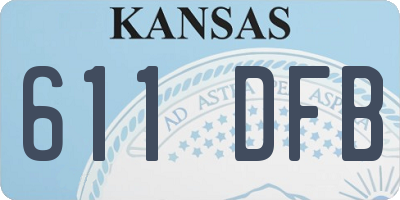 KS license plate 611DFB