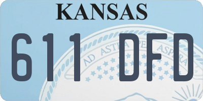 KS license plate 611DFD