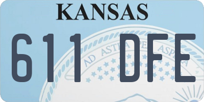KS license plate 611DFE