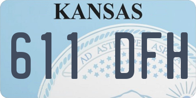 KS license plate 611DFH