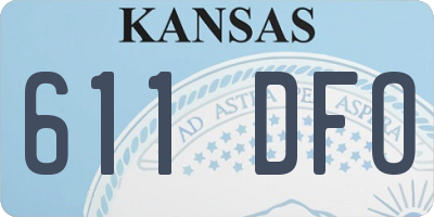 KS license plate 611DFO