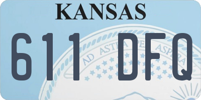 KS license plate 611DFQ