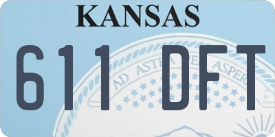 KS license plate 611DFT