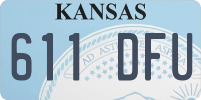 KS license plate 611DFU