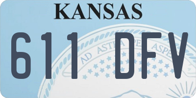 KS license plate 611DFV