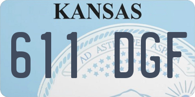 KS license plate 611DGF
