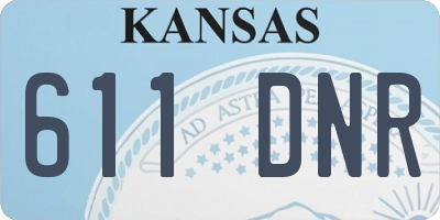 KS license plate 611DNR