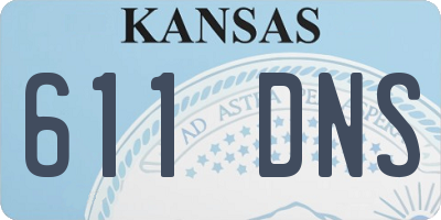 KS license plate 611DNS