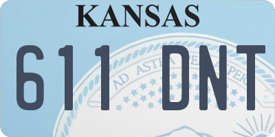KS license plate 611DNT