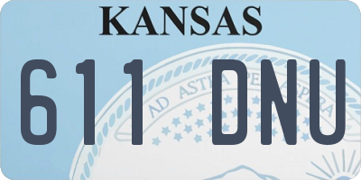 KS license plate 611DNU