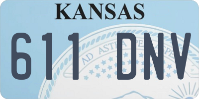 KS license plate 611DNV