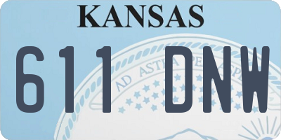 KS license plate 611DNW