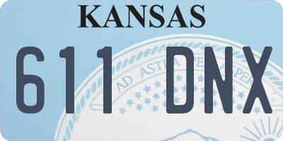 KS license plate 611DNX