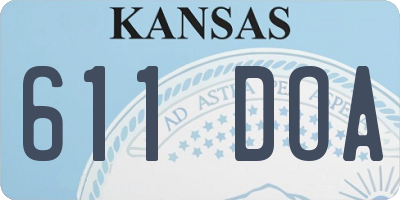 KS license plate 611DOA
