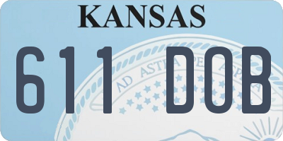 KS license plate 611DOB