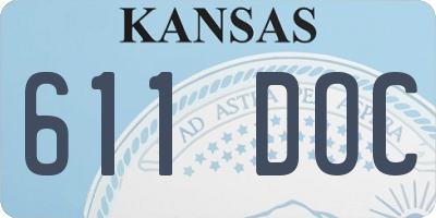 KS license plate 611DOC
