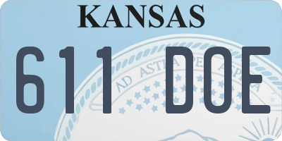 KS license plate 611DOE
