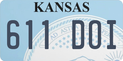 KS license plate 611DOI
