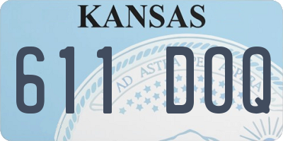 KS license plate 611DOQ