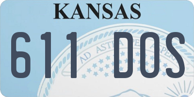 KS license plate 611DOS