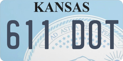 KS license plate 611DOT