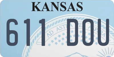 KS license plate 611DOU