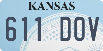 KS license plate 611DOV