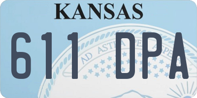 KS license plate 611DPA