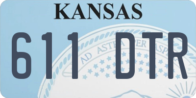 KS license plate 611DTR