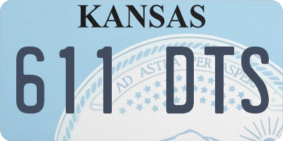 KS license plate 611DTS
