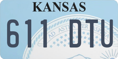 KS license plate 611DTU
