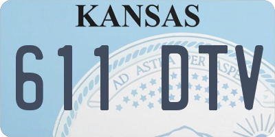 KS license plate 611DTV