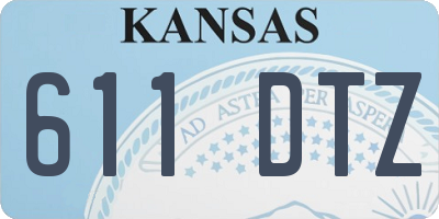 KS license plate 611DTZ