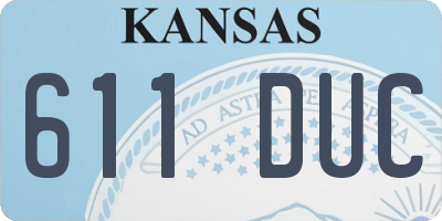 KS license plate 611DUC