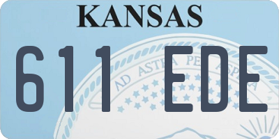 KS license plate 611EDE