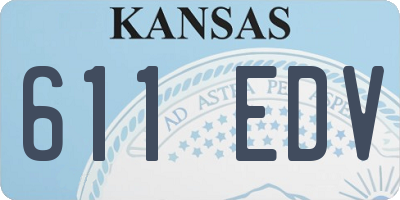 KS license plate 611EDV