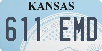 KS license plate 611EMD
