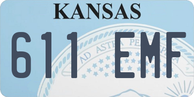 KS license plate 611EMF