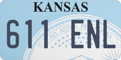 KS license plate 611ENL