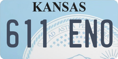 KS license plate 611ENO