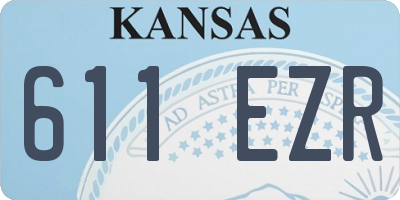 KS license plate 611EZR