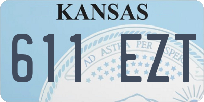 KS license plate 611EZT