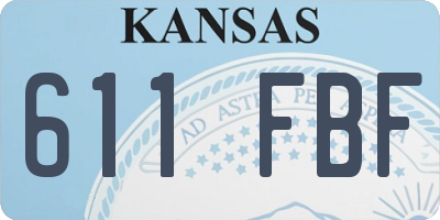 KS license plate 611FBF