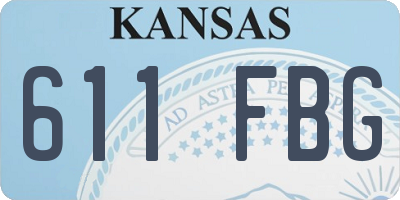 KS license plate 611FBG