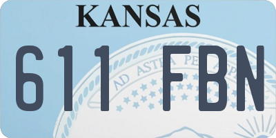 KS license plate 611FBN