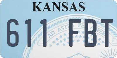 KS license plate 611FBT