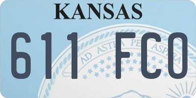 KS license plate 611FCO